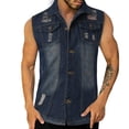 thumbnail image 1 of PEASKJP Débardeurs pour Hommes en Coton Col Rond Sans Manches T-Shirt Graphique, Bleu XXXXXL, 1 of 5