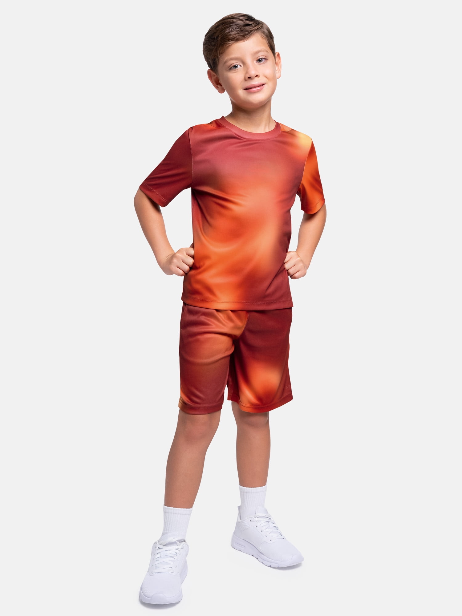Athletic Works Boy's Short Sleeve Core Active T-Shirt 2-Pack, Sizes 4-18 & Husky