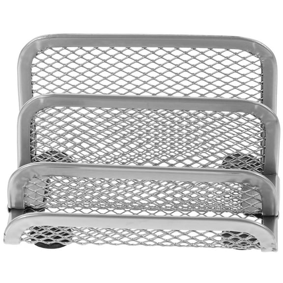 Tabletop Magazine Rack Book Organizer Holder Bookcase Office Silver