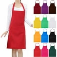 thumbnail image 2 of Cotton Blend Waterproof Apron With 2 Pockets for Women Men - Cooking Kitchen Chef Apron BBQ Work Painting, 2 of 8