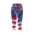 thumbnail image 5 of XIAfhje Leggings For Women Tummy Control The USA 4th of July Patriotic Leggings Summer Elastic High Waisted Printing Capris Leggings Yoga Pants Butt Lifting Leggings Workout Gym Running, 5 of 5