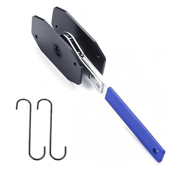 Brake Caliper Compression Tool with 2 Hooks, 360° Ratcheting Brake Pad Spreader for Single, Twin and Quad Piston Disc Brake Calipers