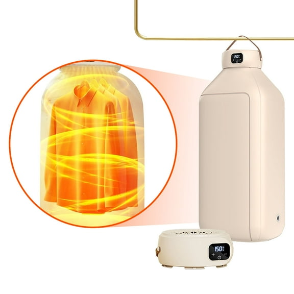 SPORTS JOY Portable Clothes Dryer, Triple Care System (Controlled Heat, Hot Air, and UV), 500W Mini Laundry Dryer with 6 Timer Settings for RV, Apartments, and Travel