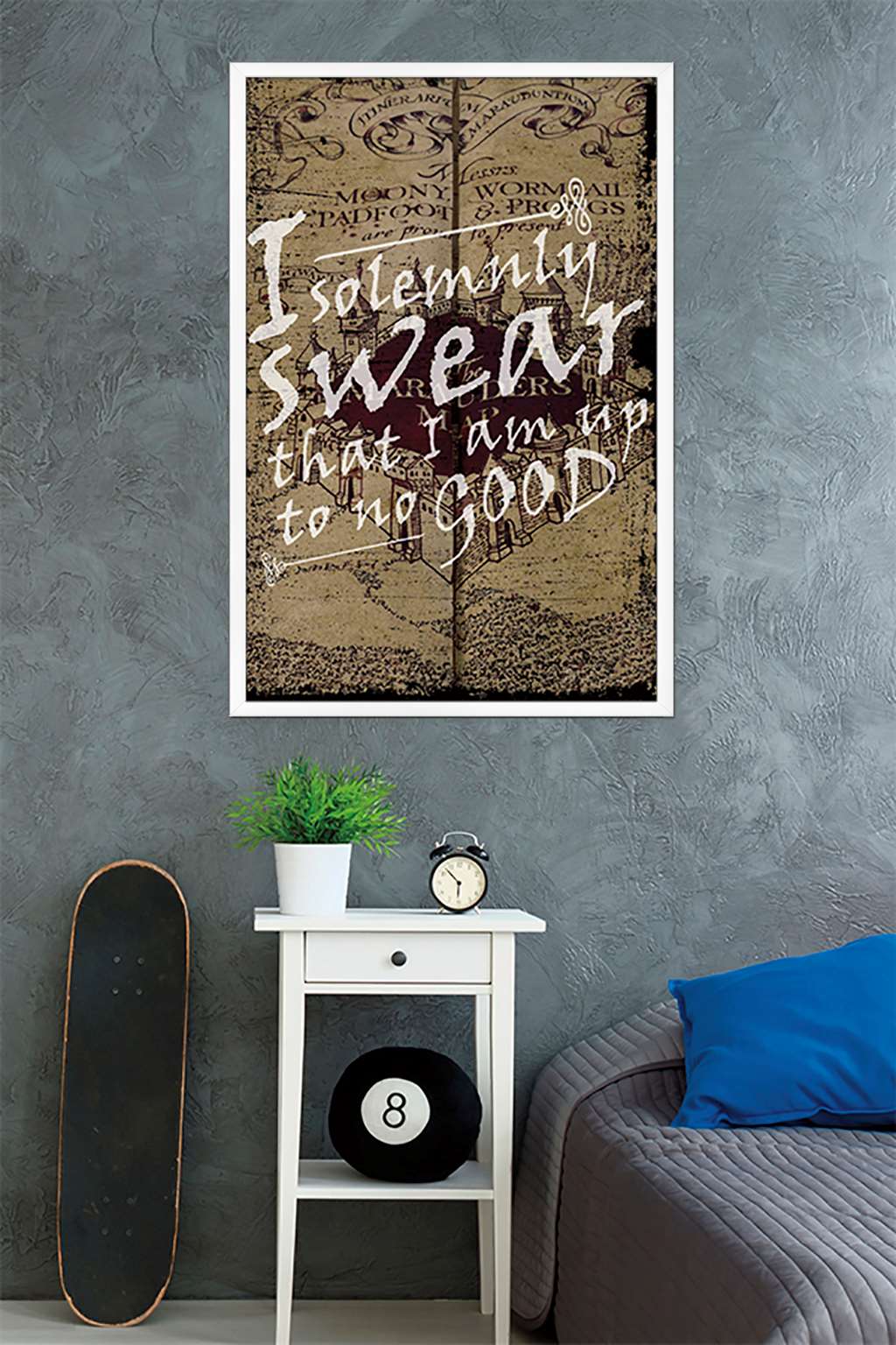 Harry Potter - The Marauder's Map - I Solemnly Swear Wall Poster, 22.375" x 34", Framed