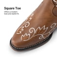 thumbnail image 3 of DREAM PAIRS Women's Mid-Calf Cowboy Boots Embroidered Western Boots with Square Toe Classic Chunky Heel Vegan Leather Boots, 3 of 9