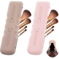 thumbnail image 1 of Estuche de viaje para brochas de maquillaje (2 unidades), de silicona, bonito, suave y portátil, con cierre magnético y resistente al agua., 1 of 5
