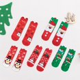 thumbnail image 4 of 4 Pairs Ladies Girls Sock Funny Cartoon Various Chrismas Pattern Cotton Chrismas C, 4 of 8