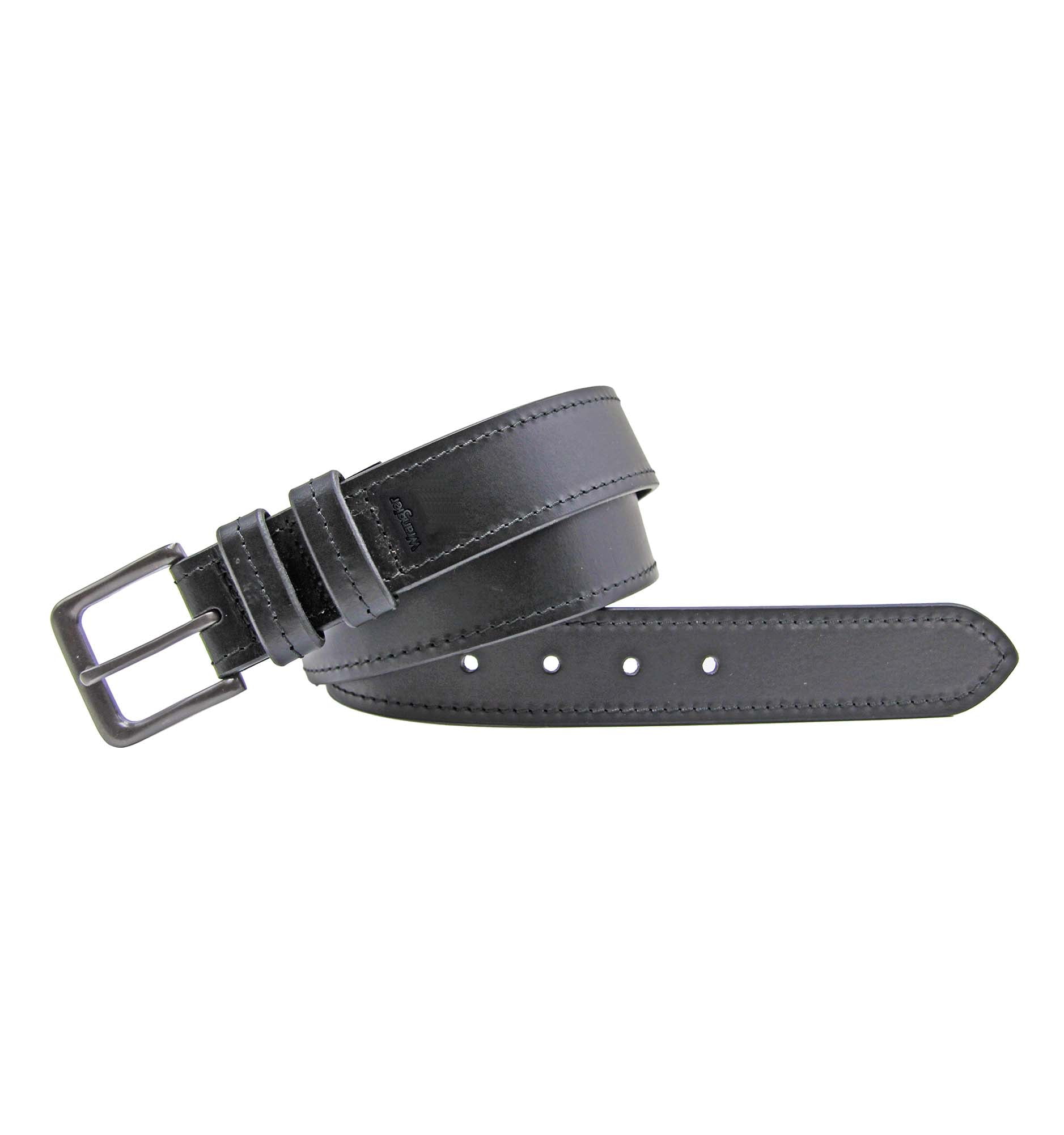 George Men's 35MM Black Stretch Belt with Nickel Buckle PU Leather for  Strength and Durability - Walmart.com