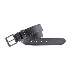 Wrangler Men's Leather Belt with Double Keeper, Black