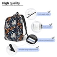 thumbnail image 3 of Balery Cute ghost in the flowers Mochila Clásica Impresa Básica para Viaje, Mochila Escolar Resistente al Agua, Mochila de Lona con Correas Ajustables-Medium, 3 of 5