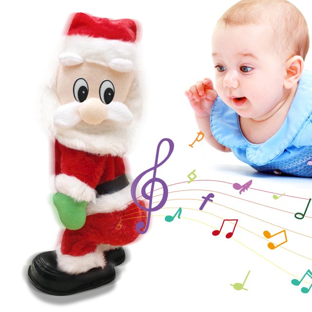 Navidad Santa Toys Cantando Y Bailando Juguete Peluche Eléctrico Con Música Regalos para
