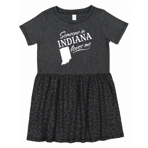 Inktastic Someone in Indiana Loves Me Girls Toddler Dress