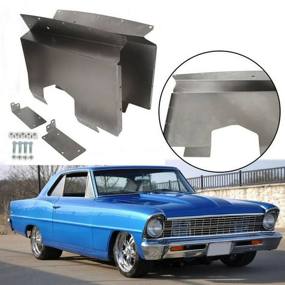 ECOTRIC Inner Fender Panels Front Clip Left Right for 1962-1967 Chevrolet Chevy II Nova