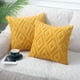 thumbnail image 5 of Juego de 2 fundas de almohada cuadradas con decoración de felpa suave, funda de almohada para sofá y dormitorio, 5 of 5