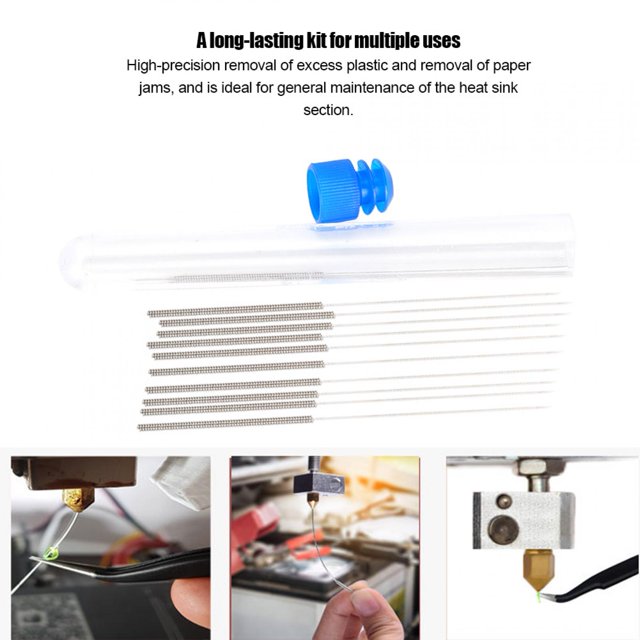 Stainless Steel Cleaning Needles Set for 3D Printer Precision Maintenance