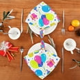 thumbnail image 2 of Iauyy Satin Napkins Set of 6- Bright Colorful Birthday Party DIY Printing Decoration Cloth Napkin- Easy Care for Home/Party, 2 of 8