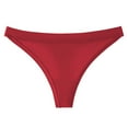 thumbnail image 2 of HVOBTTY Fashion Soft Thong for Women, Womens Low Waisted Briefs, Women's Plus Size Casual Solid Color Low Waist Seamless Breathable Thong Briefs Wine, L, 2 of 3
