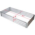 thumbnail image 2 of Holaki Galvanized Planter Bed,Galvanized Raised Garden Bed Kit, Galvanized Planter Raised Garden Boxes Outdoor, Square Large Metal Raised Garden Beds for Vegetables, 8*4*1ft, 2 of 8