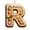 R, variant on Dserfhy 1/26Pcs Gingerbread Alphabet Ornaments 26 Initial Letter Candy Cane Pendant with Berries Pattern Mini Monogram Christmas Tree Hanging Decoration