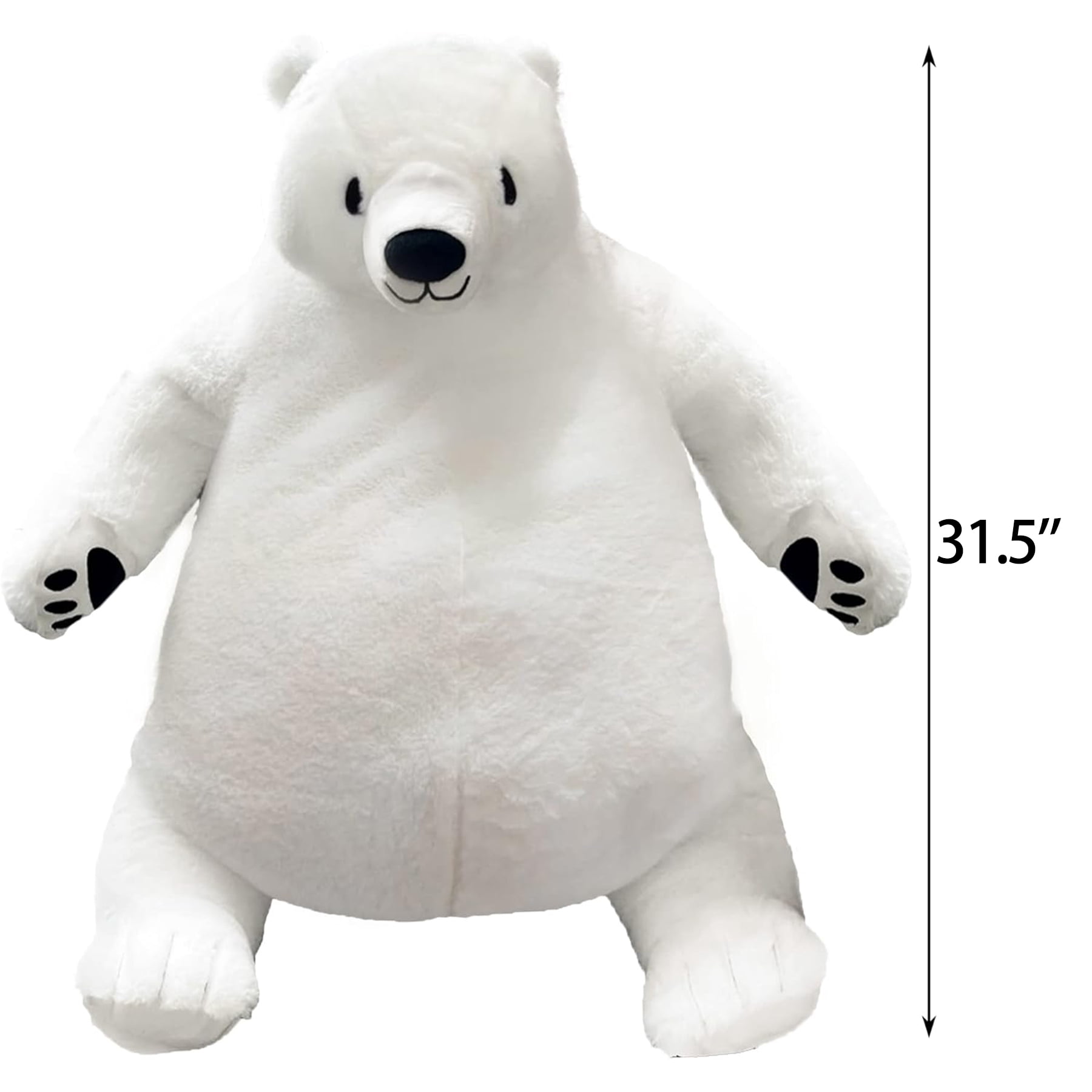 Djungelskog Bear Plush Toy - Soft and Cuddly (31.5 inches, White) - Perfect for Kids and Adults