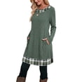 thumbnail image 3 of WIHOLL Long Sleeve Dress for Women Knit Tunic Sweater Dress Crew Neck Casual Fall Winter Dresses, 3 of 9