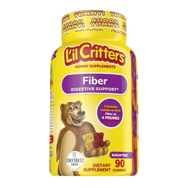 L’il Critters Digestive Support Childrens Fiber Supplement Gummies, Mixed Fruit Flavor, 90 Count