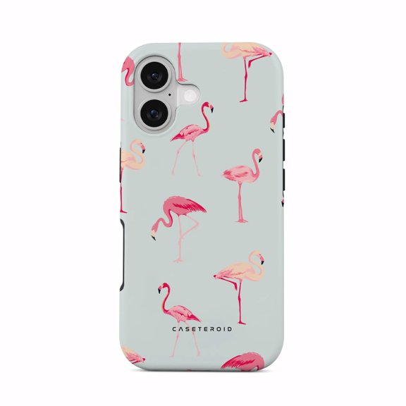 CASETEROID Tough Case for iPhone 17 – Dual-Layer Protection, Shockproof [Compatible with MagSafe] – Flamingo Case