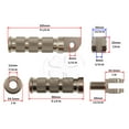 thumbnail image 2 of Titanium Round Front Set Foot Pegs Yamaha YZF Rider Main Step R1 R6 Footrest Bar, 2 of 3