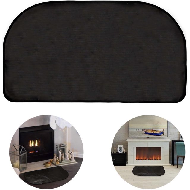 SHSLING Tapis de Foyer, Tapis de Foyer Résistant au Feu et à la Flamme, Tapis de Sol, Protection, Résistant à la Chaleur, Tapis de Gril pour Poêle à Bois Intérieur Extérieur