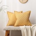 thumbnail image 1 of Xiao Hua Cojines decorativos lisos - amarillo 45*45cm, 1 unidad, cojín decorativo para dormitorio, funda de poliéster suave con relleno de algodón PP, acento perfecto para la decoración del hogar., 1 of 5