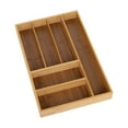 thumbnail image 6 of Seville Classics Bamboo Eco-Conscious Organizer Tray for Office, Kitchen Counter, Pantry, Makeup Utensils, Flatware, Silverware, Cutlery, Pens, 6 of 7