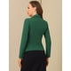 thumbnail image 4 of AllegK ChaqueDe Traje De ChaqueElástiCon Cuello De SolaPaOficiDe Trabajo PaMujer Verde Oscuro XL, 4 of 5