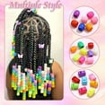 thumbnail image 3 of 48PCS Pink Hair Beads Purple Large Bead for Braids Pony Beads for Kids Girls Loc Dreadlock Accessories Cute Braids Decoration Jewelry Making Kit, 3 of 10