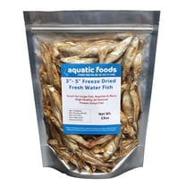 Fresh Water Fish, 3" to 5" Floating Freeze Dried Fish for Monster Tropical Fish, Pacus, Arowanas, Piranhas, Koi Fish, Cats, Hamsters, Rodents, Sugar Gliders, Aquatic Turtles, Reptiles…13oz Bag