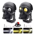 thumbnail image 1 of Faros Auxiliares De Lupa Alta/baja Doble Color Auto Moto 2pc, 1 of 8