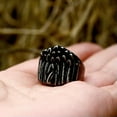 thumbnail image 5 of K-KED Christian Followers Jesus Cross Ring Stainless Steel Men's Biker Believer Ring-7, 5 of 6