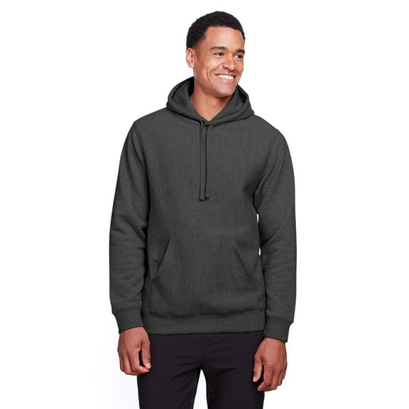 Team 365 TT96 Unisex Zone HydroSportâ„¢ Heavyweight Pullover Hooded Sweatshirt-DARK GREY HEATHER-L