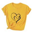 thumbnail image 5 of Rezuofi 1 Pcs Womens Valentine's Day T Shirt Cute Love Heart Graphic Tee Summer Casual Short Sleeve Crewneck for Her, 5 of 7