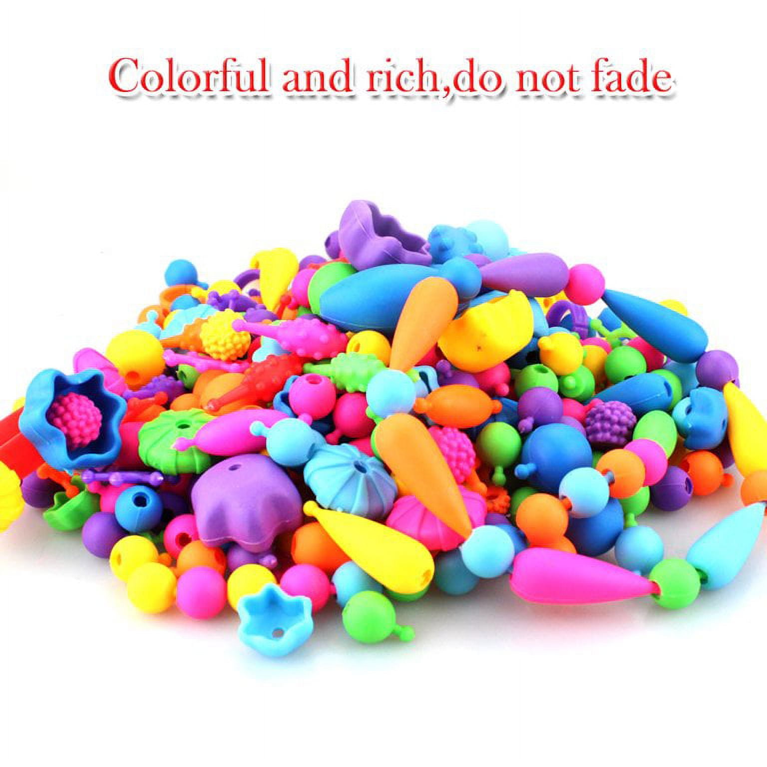 PENGXIANG 160 Pieces Snap Pop Beads for Girls Toys - Kids Jewelry Making Kit Pop-Bead Art and Craft Kits DIY Bracelets Necklace Hairband and Rings Toy for Age 3 4 5 6 7 8 Year Old Girl