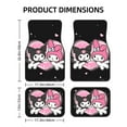 thumbnail image 2 of Kuromi Car Floor Mats 4pc Set Anti Skid Vehicle Floor Mat Car Carpet For Front Rear Seats Universal Auto Interior Accessories, 2 of 6