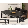 thumbnail image 5 of Dining Table Set for 4, 4 Pieces Kitchen Table Set with Chairs and Bench for Living Room & Apartment, Black, 5 of 6