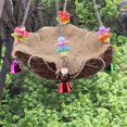 thumbnail image 4 of Flmtop Parrot Swing with Bell Hanging Rattan Bite-resistant Bird Perch Toy for Pet, 4 of 9