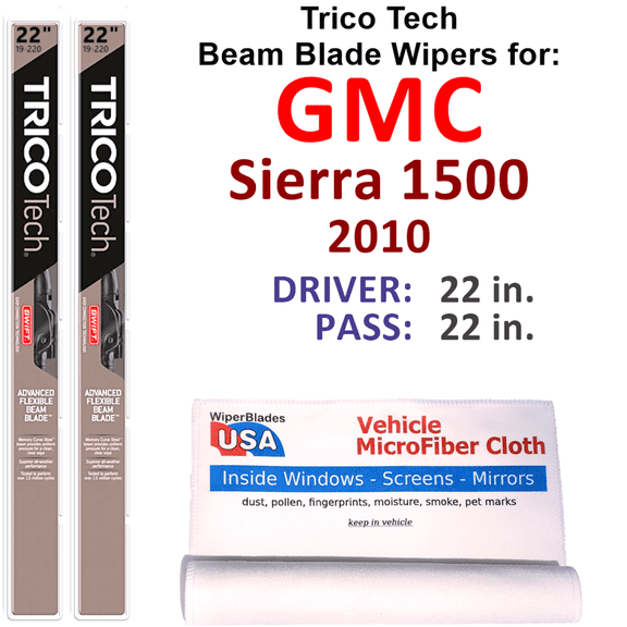 2010 GMC Sierra 1500 Beam Blade Wipers (Set of 2)