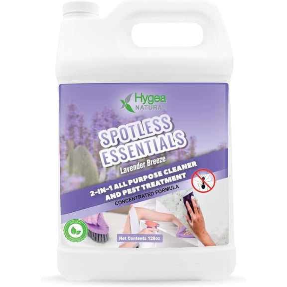 Hygea Natural Spotless Essentials Lavender Breeze 2 in 1 All Purpose Cleaner and Pest Control, 128 fl oz