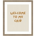 thumbnail image 4 of Kate and Laurel Framed Wall Art Print Welcome To My Crib by Laura Moss, 22 x 26, Florence Light Brown Frame, Whimsical, Typography Art for Wall Decor, 4 of 8