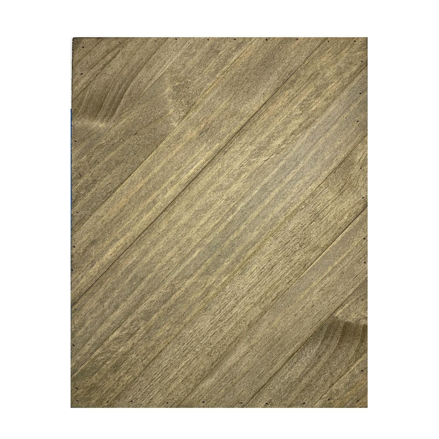 Hampton Art Diagonal Wood Plank Rustic 12x15"