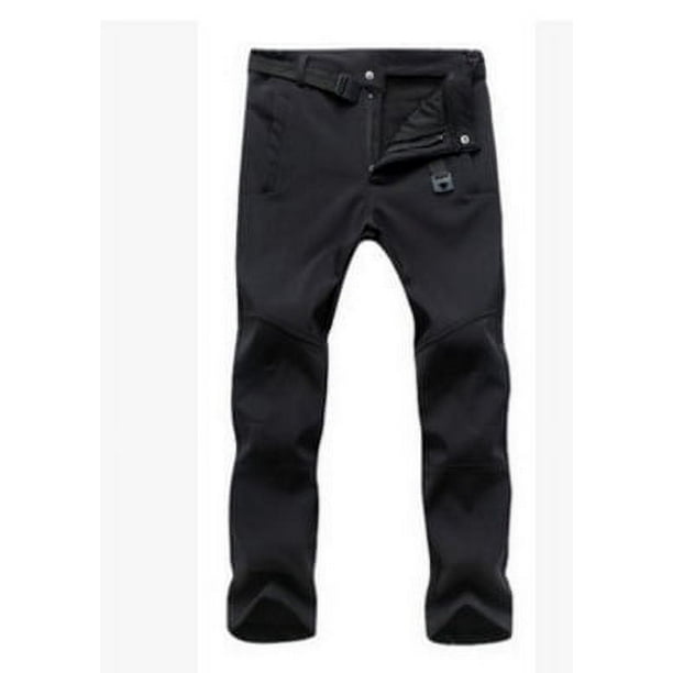 Pantalones de exterior para hombre, resistentes al viento, impermeables, gruesos, cálidos, de caparazón suave, para escalada, de forro polar, para mujer
