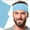 2-pack blue light, variant on Men's Cotton Headband Sweatband 2-Pack 5" Wide Size X-Large Yoga Sports Fitness Made in USA Black