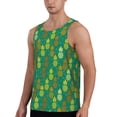thumbnail image 2 of Easygdp Pineapples1 Men's Tank Top, Sleeveless Muscle T Shirts, Breathable, Quick-Dry, Loose for Gym, Running, Fitness - X-Large, 2 of 9