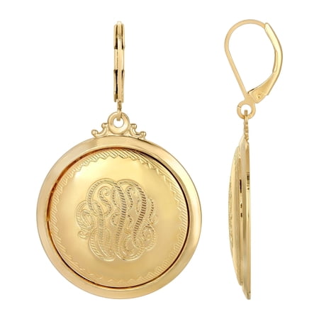 1928 Jewelry Round Fancy Coin Drop Earrings